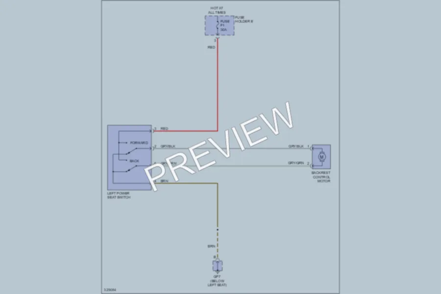 2010 Porsche Cayman Power Seats wiring diagram preview