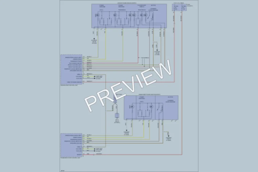 2010 Porsche Cayman Power Windows wiring diagram preview