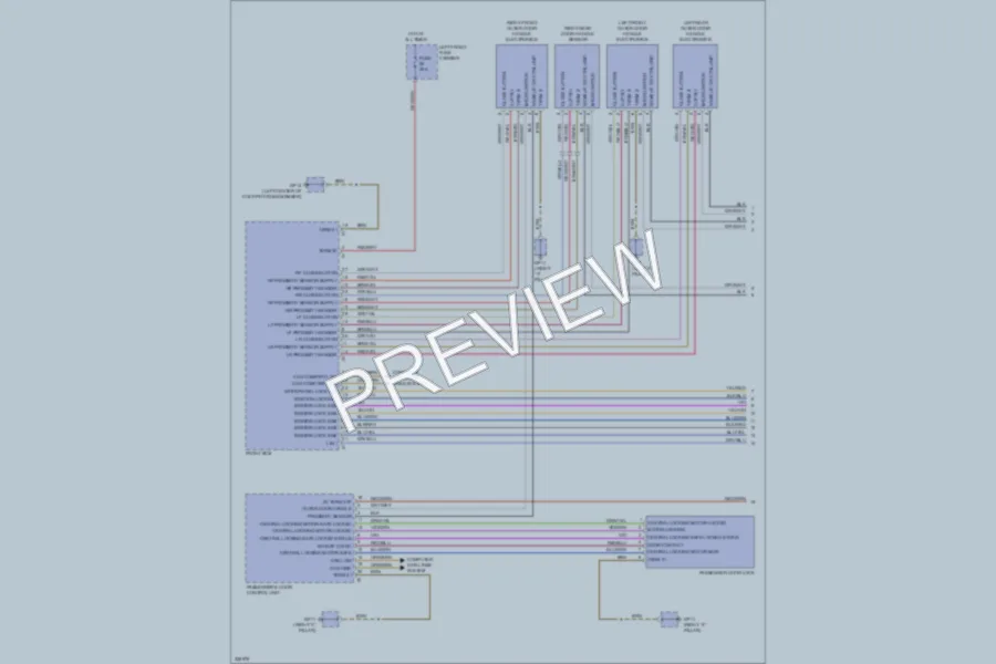 2010 Porsche Panamera Power Door Locks wiring diagram preview