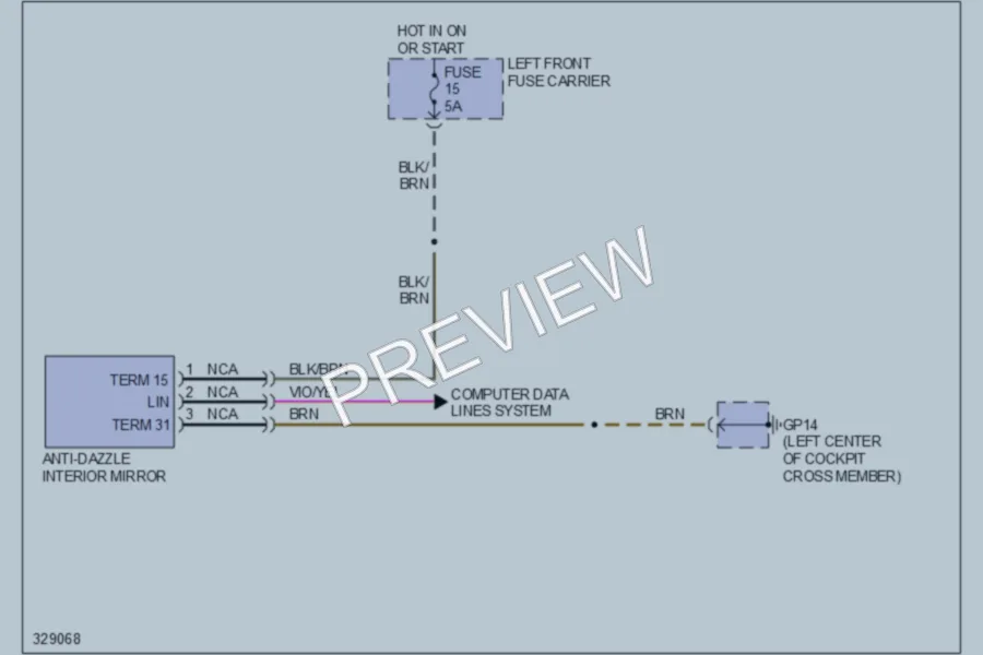 2010 Porsche Panamera Power Mirrors wiring diagram preview