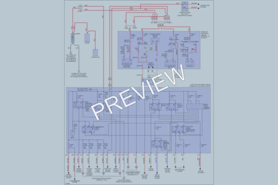 2010 Saab 93X Power Distribution wiring diagram preview