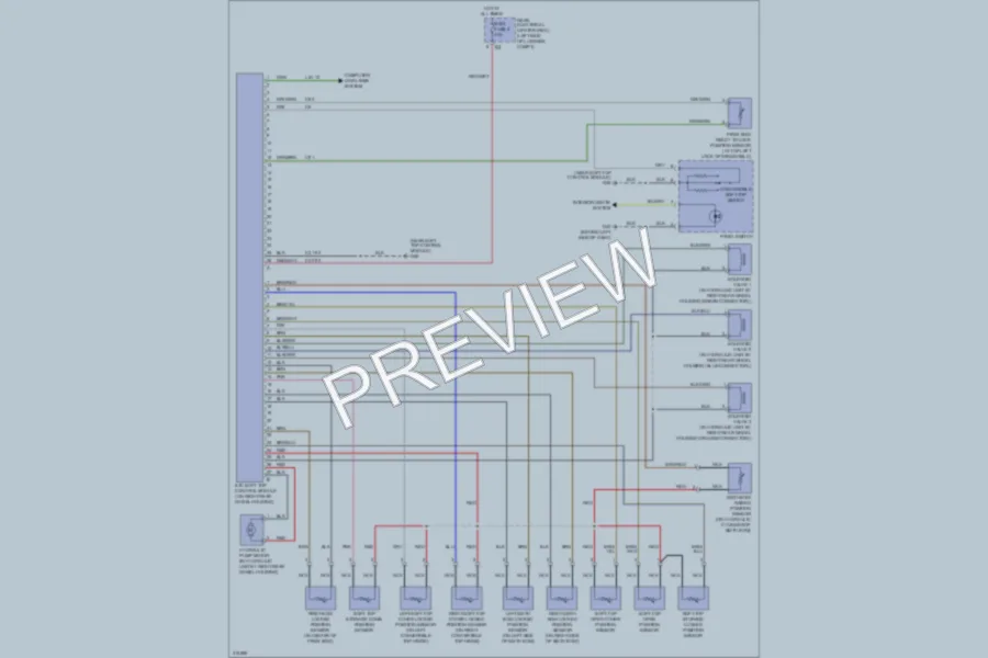 2010 Saab 93X Power Top Sunroof wiring diagram preview