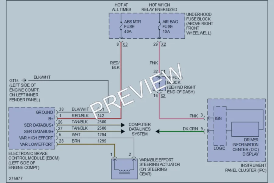 2010 Saturn Outlook Electronic Power Steering wiring diagram preview