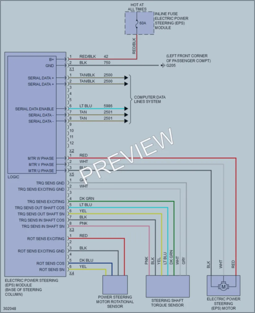 2010 Saturn VUE Electronic Power Steering wiring diagram preview