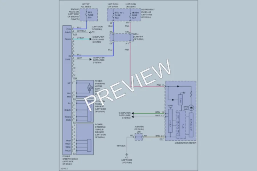 2010 Scion xB Electronic Power Steering wiring diagram preview