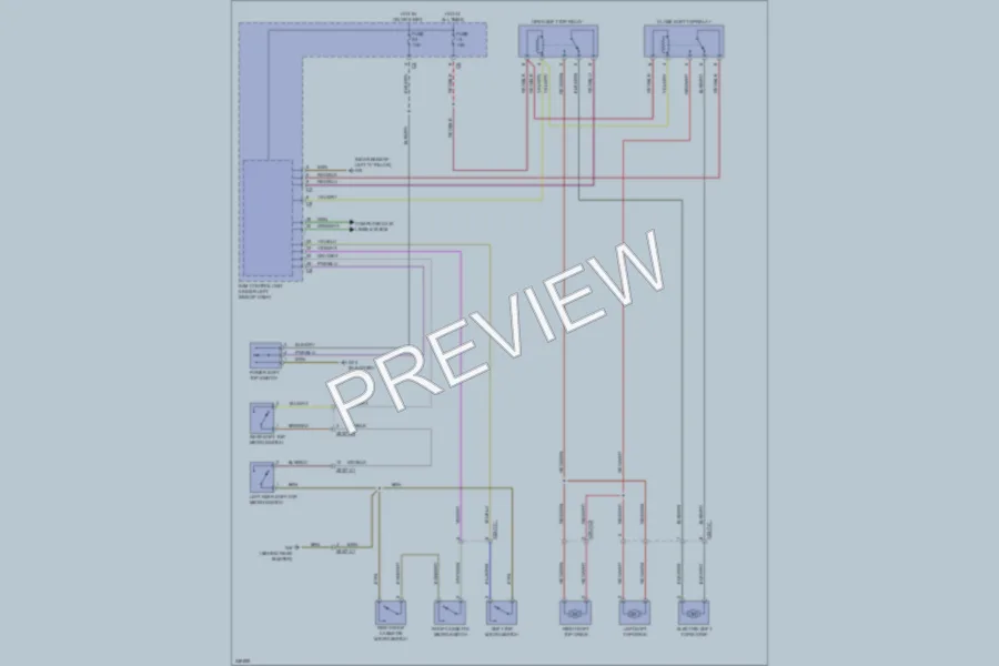 2010 Smart fortwo Power Top Sunroof wiring diagram preview