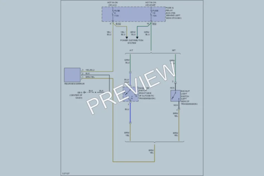 2010 Subaru Forester Power Mirrors wiring diagram preview