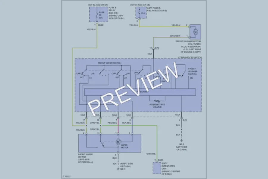 2010 Subaru Forester Wiper Washer wiring diagram preview