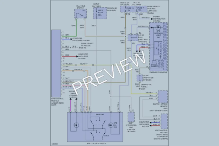 2010 Subaru Legacy Shift Interlock wiring diagram preview
