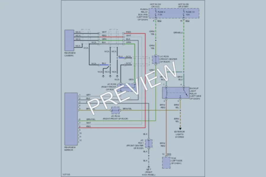 2010 Subaru Tribeca Power Mirrors wiring diagram preview