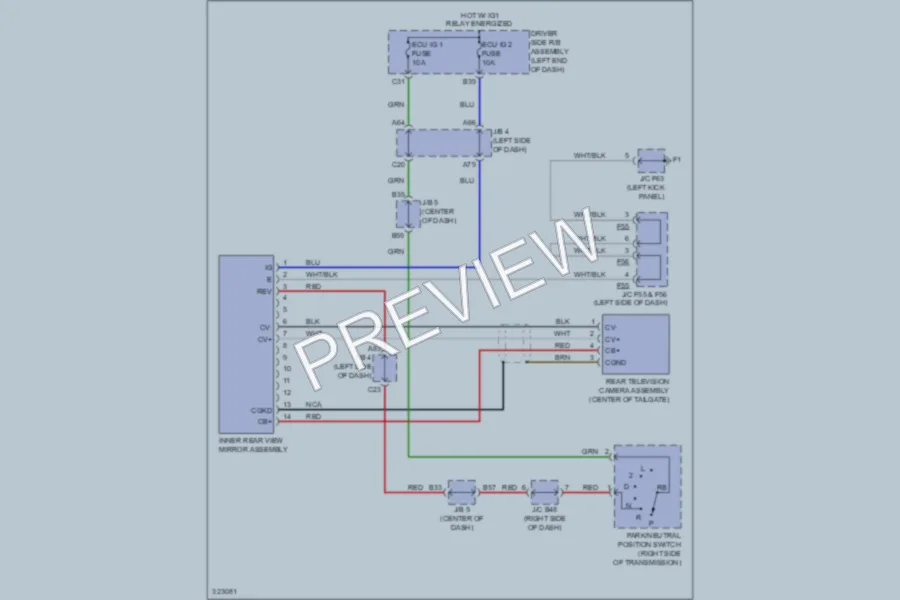 2010 Toyota 4Runner Power Mirrors wiring diagram preview