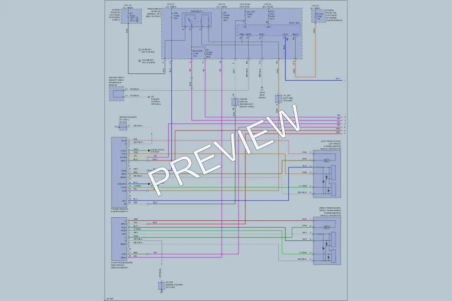 2010 Toyota Avalon Power Windows wiring diagram preview