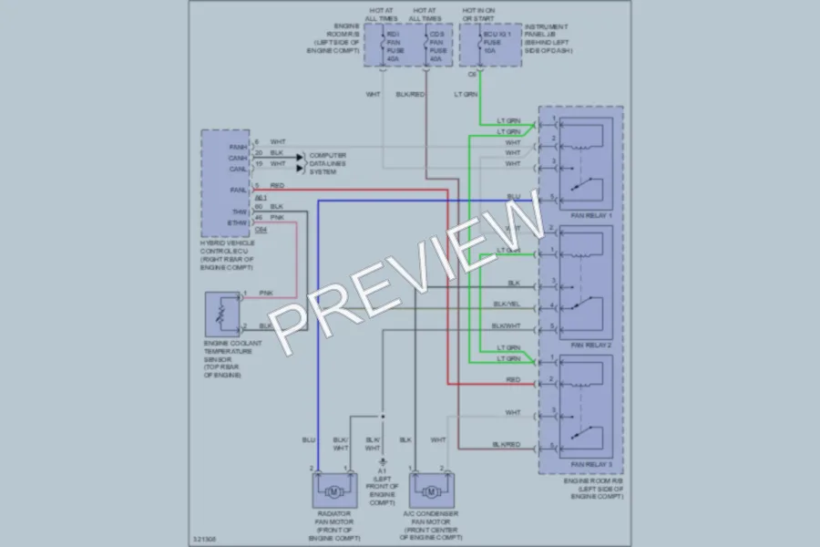 2010 Toyota Camry Cooling Fan wiring diagram preview