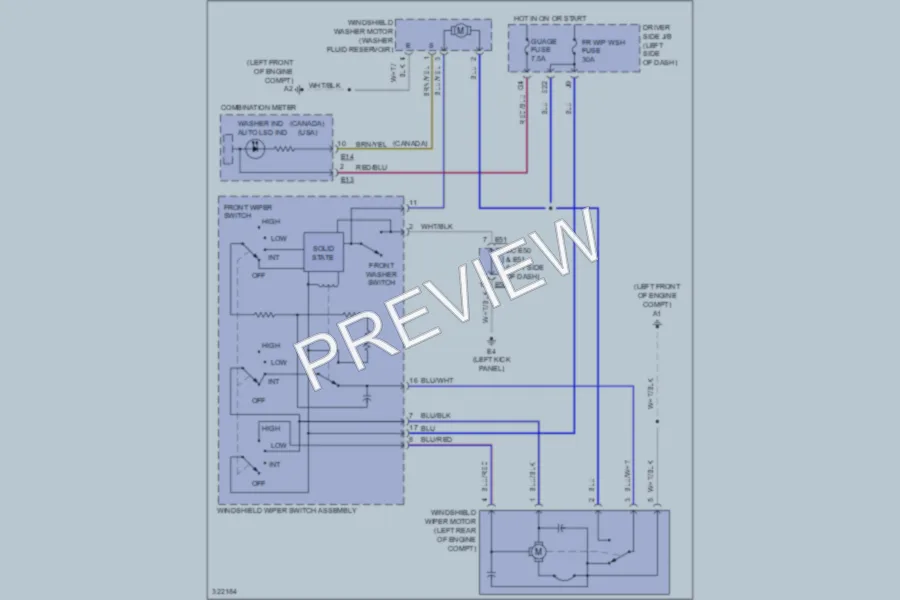 2010 Toyota FJCruiser Wiper Washer wiring diagram preview