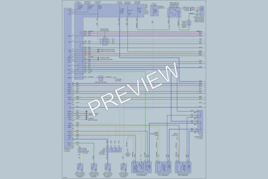 2010 Toyota LandCruiser Power Door Locks wiring diagram preview