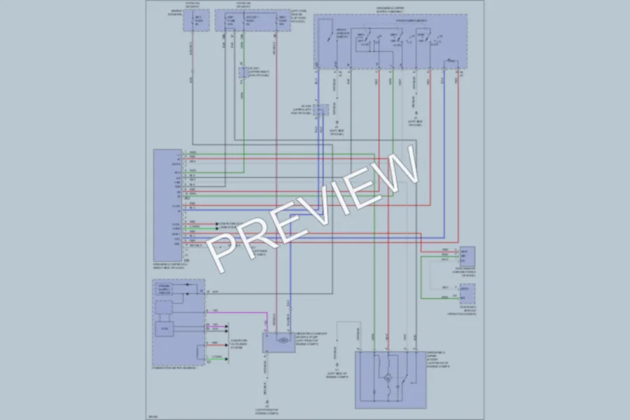 2010 Toyota LandCruiser Wiper Washer wiring diagram preview