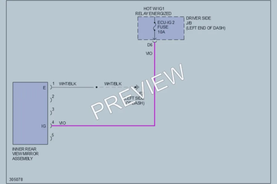 2010 Toyota Matrix Power Mirrors wiring diagram preview