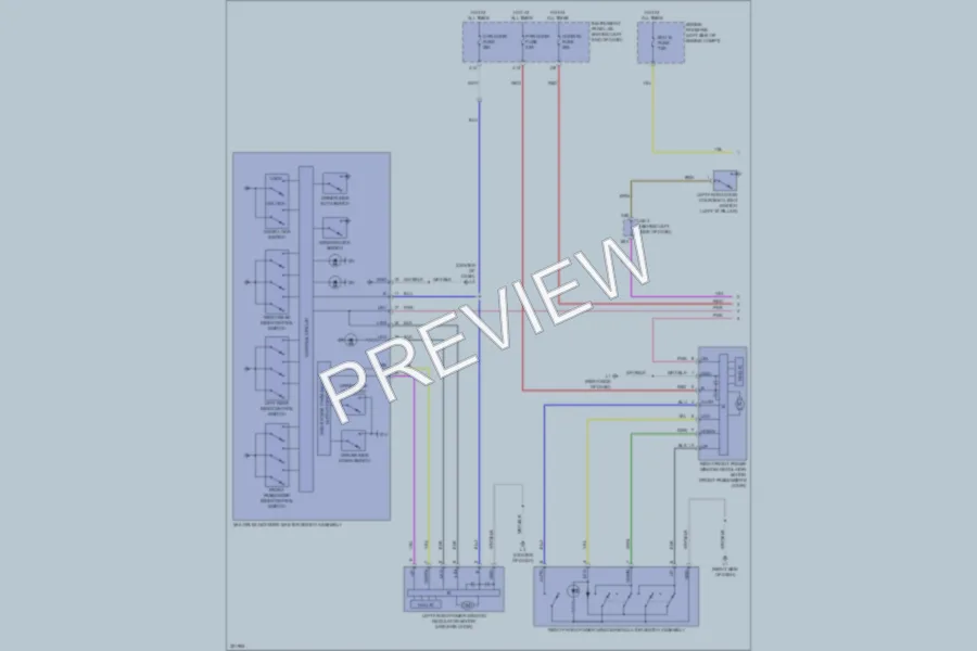 2010 Toyota Prius Power Windows wiring diagram preview