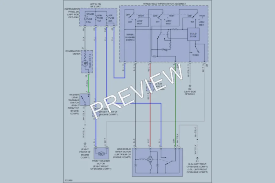 2010 Toyota RAV4 Wiper Washer wiring diagram preview