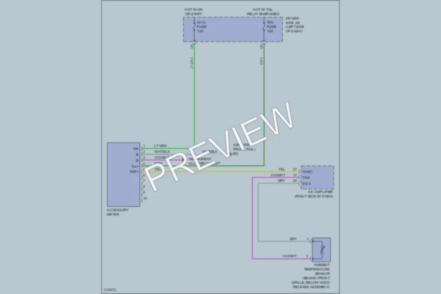 2010 Toyota Tacoma Instrument Cluster wiring diagram preview