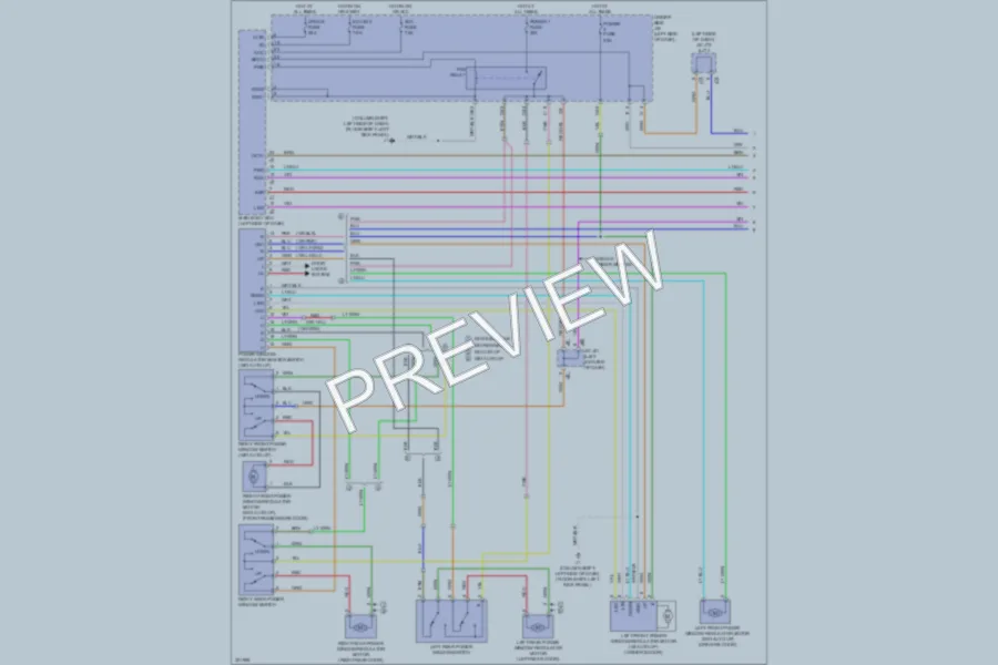 2010 Toyota Tundra Power Windows wiring diagram preview