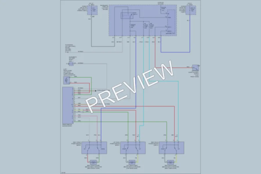 2010 Toyota Yaris Power Windows wiring diagram preview