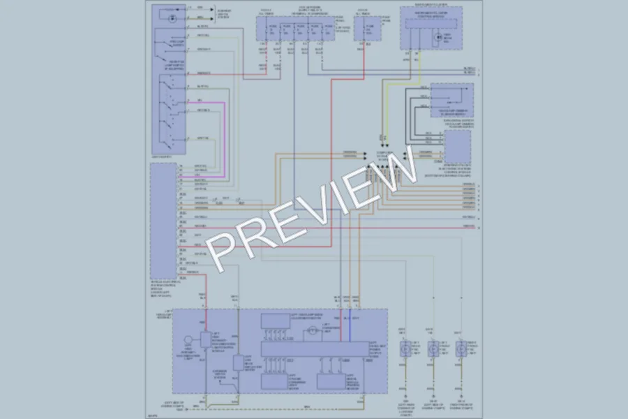 2010 Volkswagen Eos Headlights wiring diagram preview