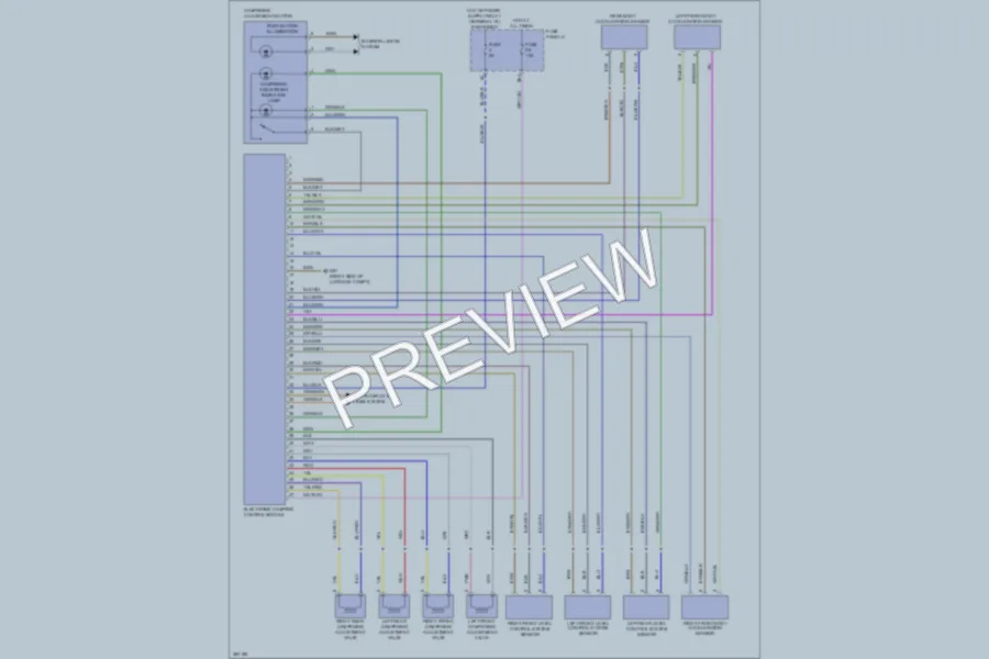 2010 Volkswagen PassatCC Electronic Suspension wiring diagram preview