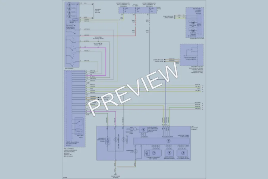 2010 Volkswagen PassatCC Headlights wiring diagram preview