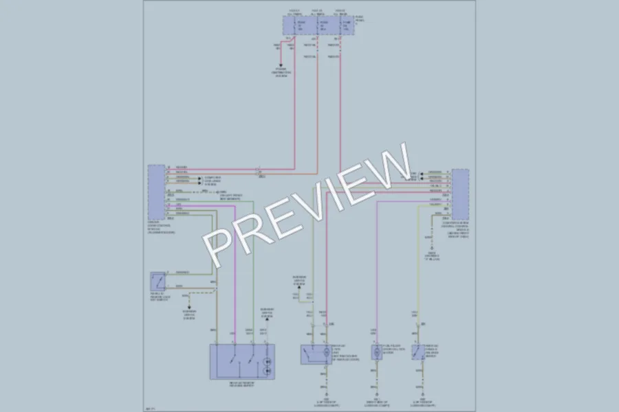 2010 Volkswagen PassatCC Trunk Tailgate Fuel Door wiring diagram preview