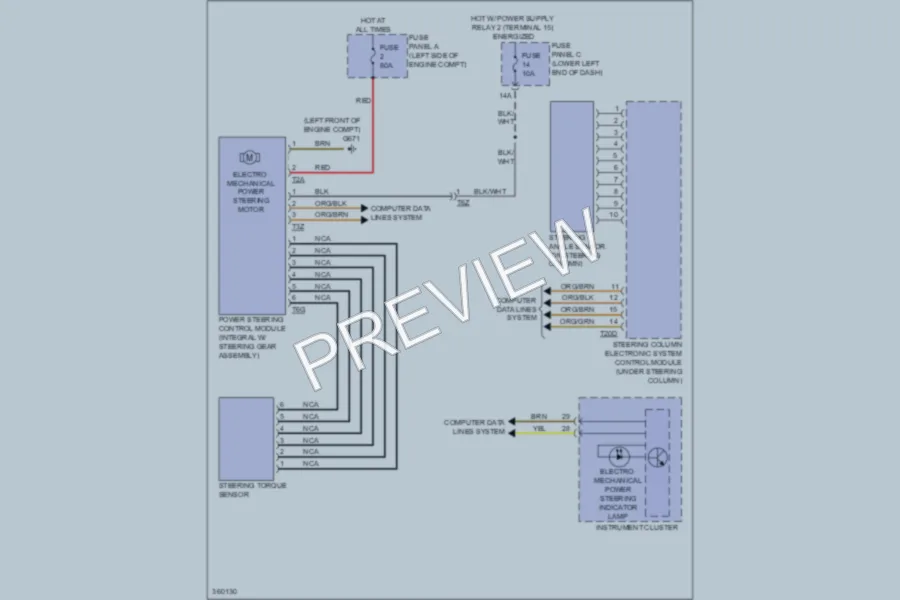 2010 Volkswagen Tiguan Electronic Power Steering wiring diagram preview
