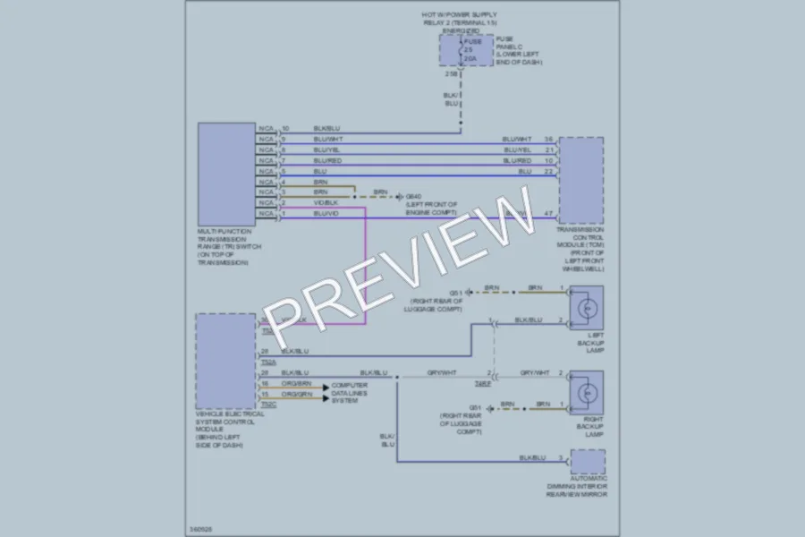 2010 Volkswagen Tiguan Exterior Lights wiring diagram preview