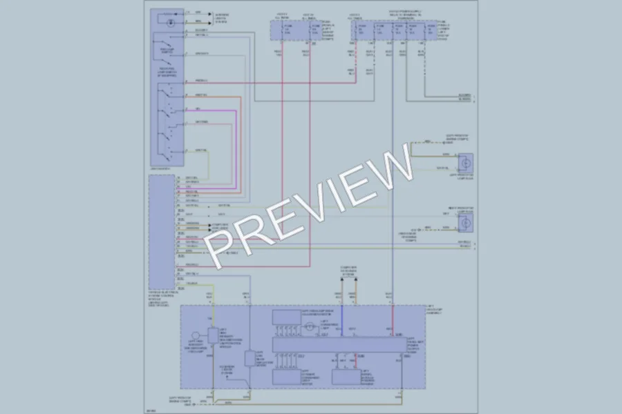 2010 Volkswagen Tiguan Headlights wiring diagram preview