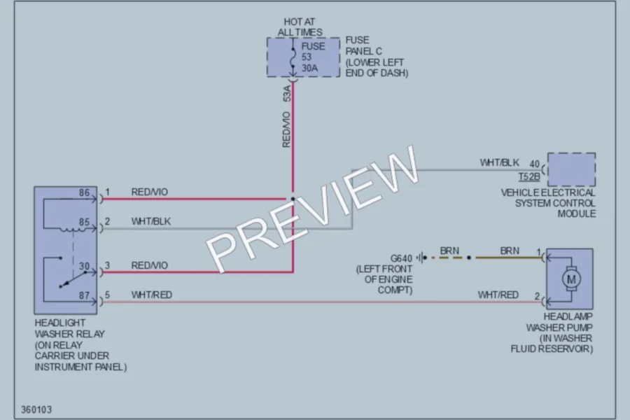 2010 Volkswagen Tiguan Wiper Washer wiring diagram preview