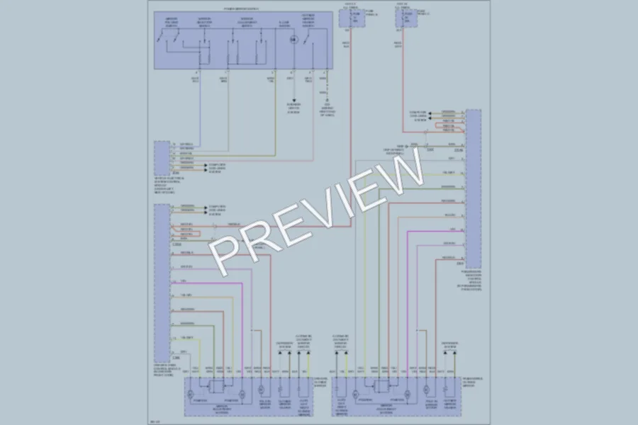 2010 Volkswagen Touareg Power Mirrors wiring diagram preview