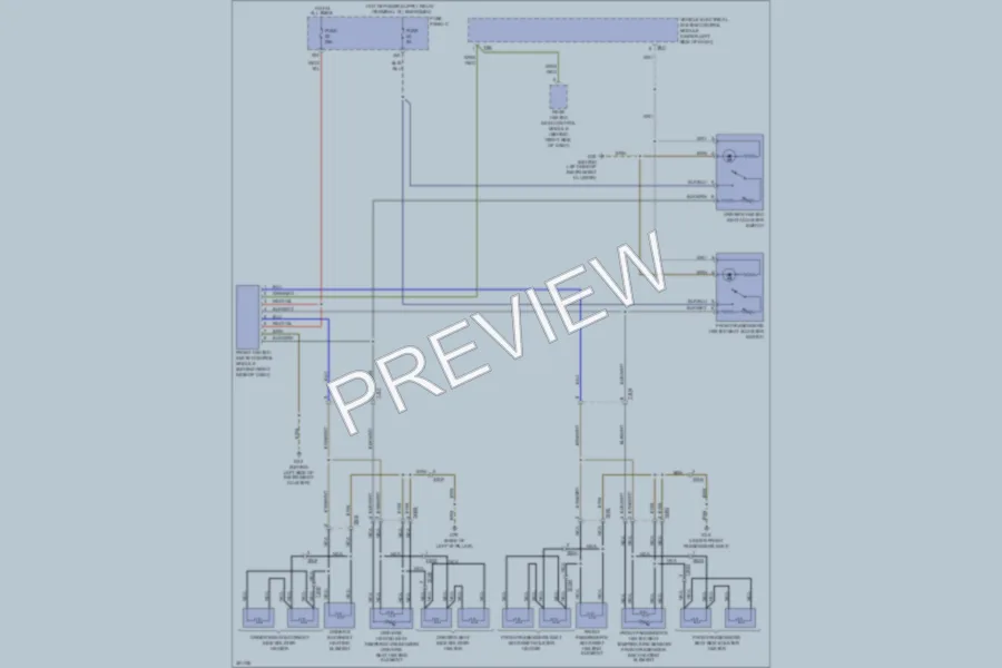 2010 Volkswagen Touareg Power Seats wiring diagram preview