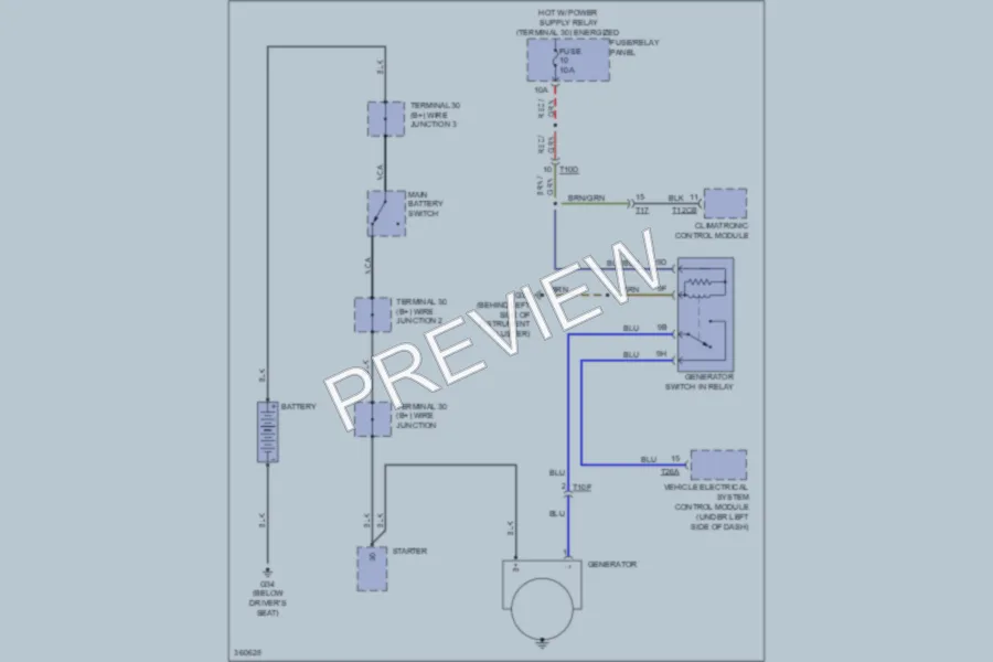 2010 Volkswagen Touareg Starting Charging wiring diagram preview