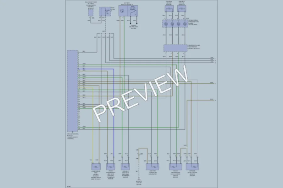 2010 Volkswagen Touareg Supplemental Restraints wiring diagram preview