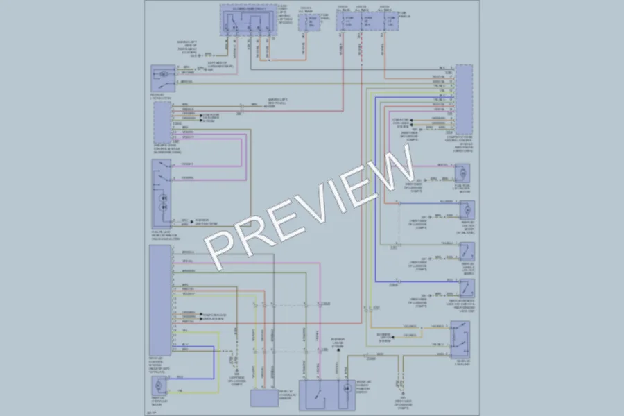 2010 Volkswagen Touareg Trunk Tailgate Fuel Door wiring diagram preview