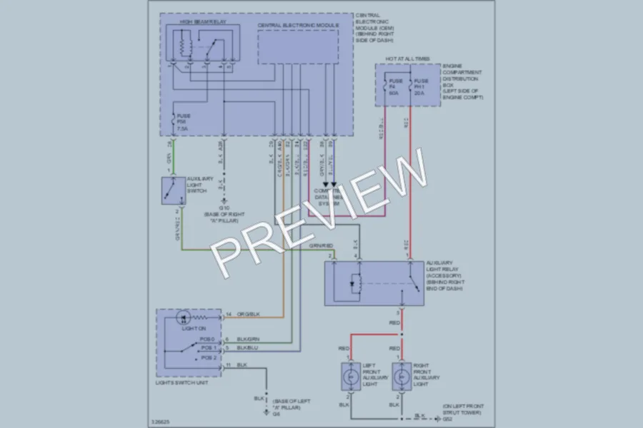2010 Volvo C30 Exterior Lights wiring diagram preview