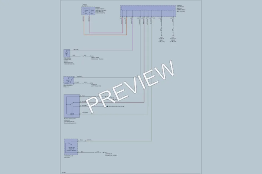 2010 Volvo C30 Trunk Tailgate Fuel Door wiring diagram preview