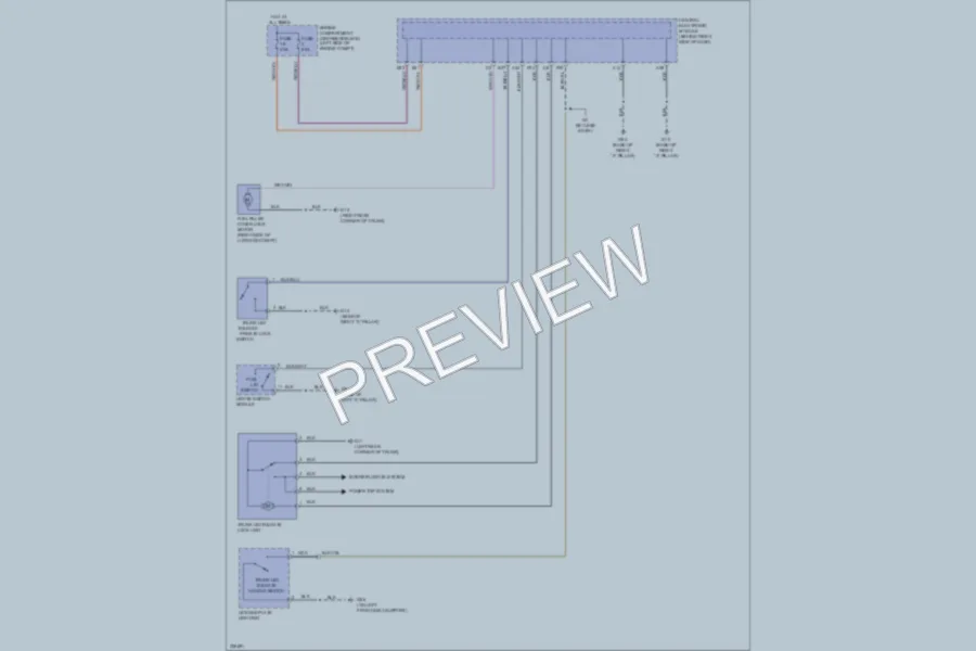 2010 Volvo C70 Trunk Tailgate Fuel Door wiring diagram preview