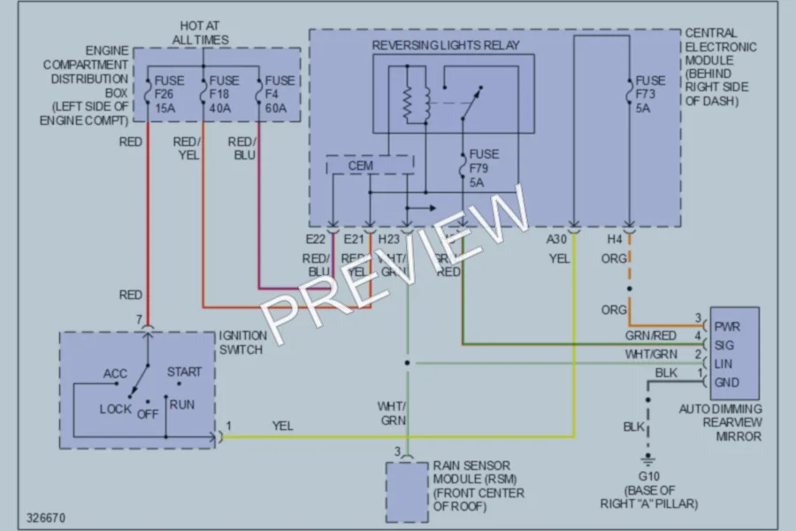 2010 Volvo S40 Power Mirrors wiring diagram preview