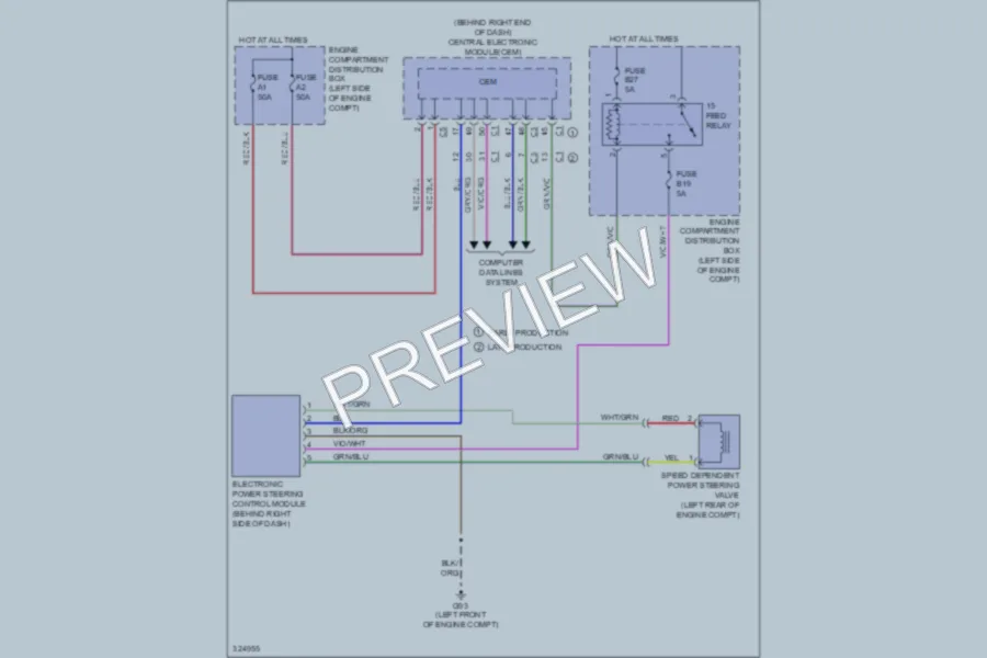 2010 Volvo XC60 Electronic Power Steering wiring diagram preview