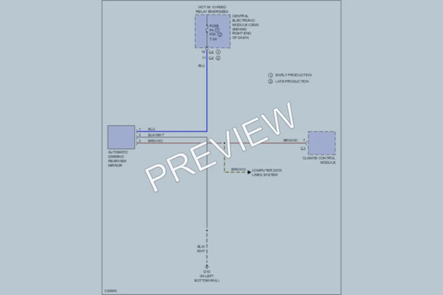 2010 Volvo XC60 Power Mirrors wiring diagram preview