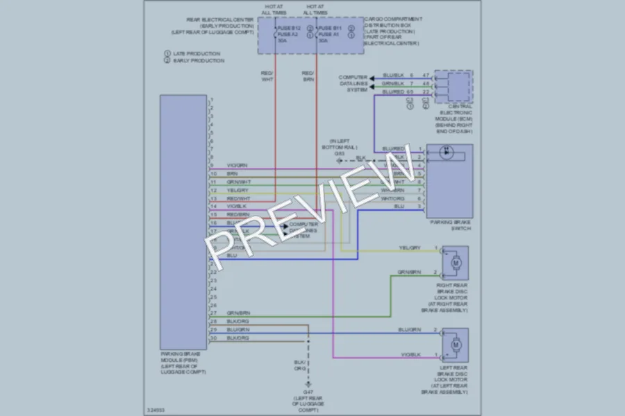 2010 Volvo XC60 Shift Interlock wiring diagram preview