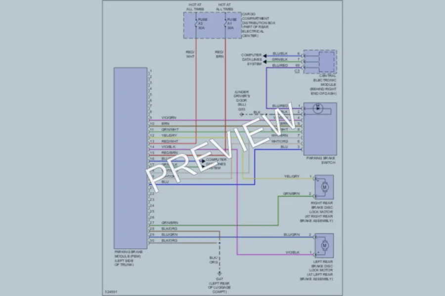 2010 Volvo XC70 Shift Interlock wiring diagram preview