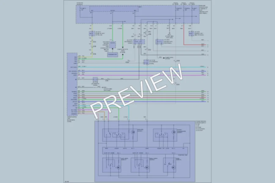 2011 Acura RL Power Windows wiring diagram preview