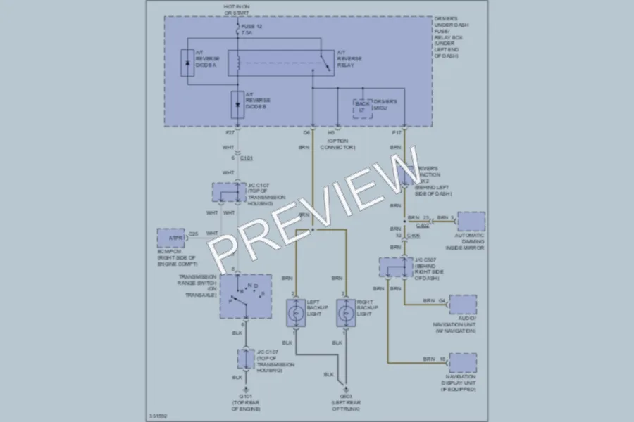 2011 Acura TL Exterior Lights wiring diagram preview