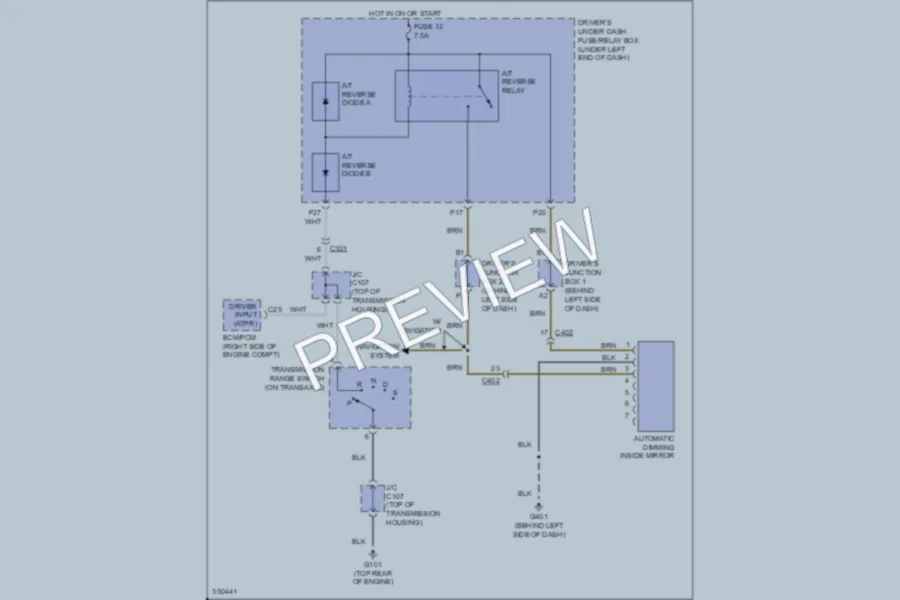 2011 Acura TL Power Mirrors wiring diagram preview